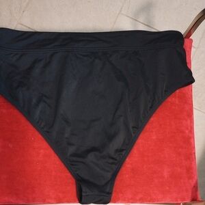 Elegant Black High-Waist Bikini Bottom